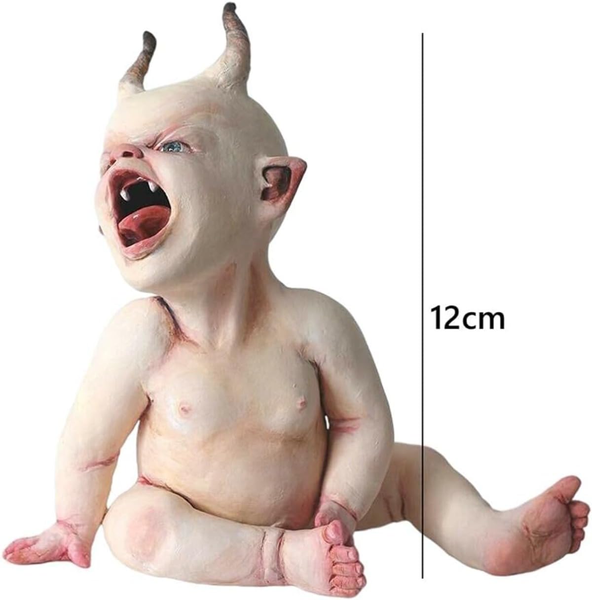 HWHXCZYH Scary Resin Ghost Baby Doll - 4.7" Halloween Haunted House Decor, Horror Party Prop (H)