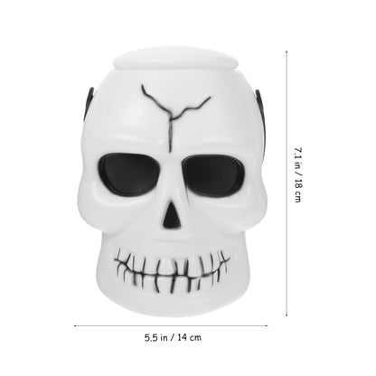 STOBAZA Halloween Candy Bucket for Kids Halloween Skull Bowl with Handle, Treat or Trick Sweets Snack Bucket