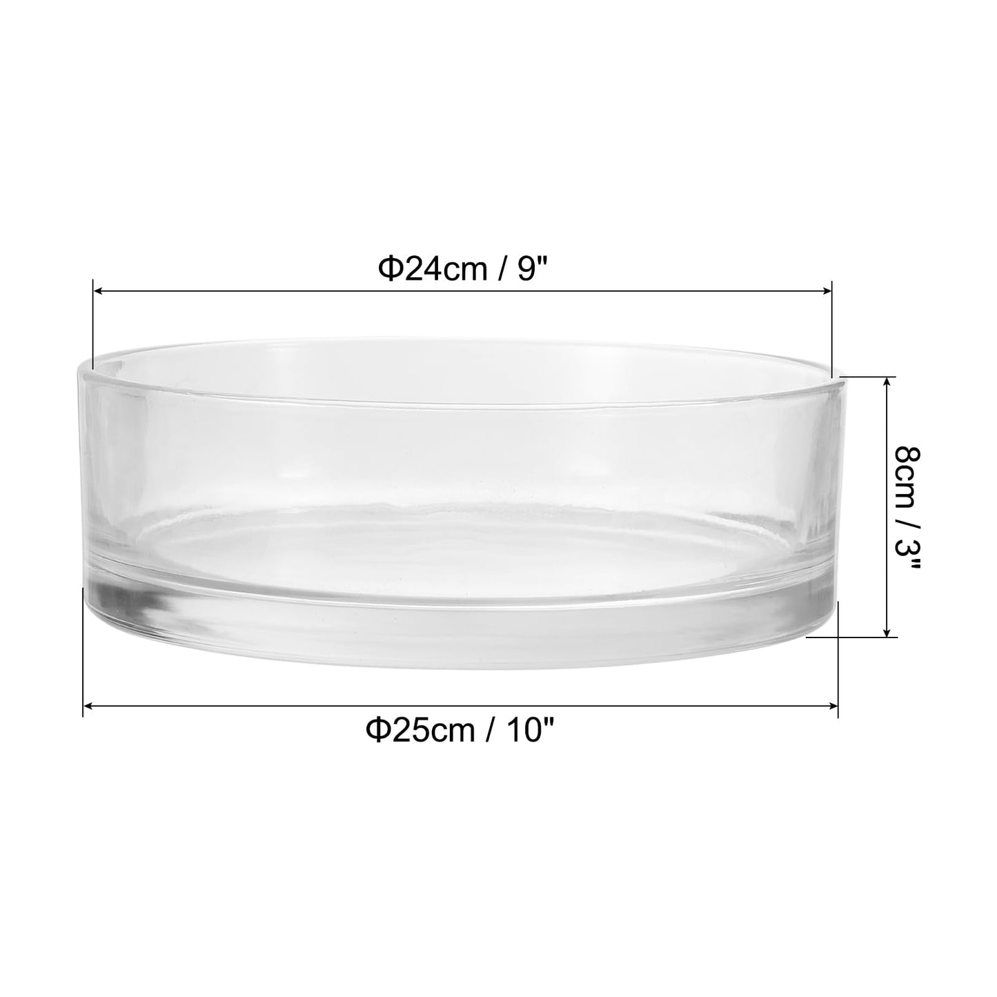 PATIKIL Glass Cylinder Vases 10x3inch, Clear Planter Flower Terrarium Container Thickened Bottom for Decorative Floral Centerpieces Home Office Decor Wedding Party Event