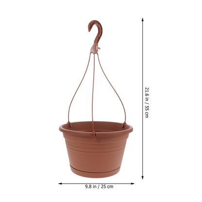 GANAZONO 3pcs Hanging Planters Durable Plastic Hanging Flower Pots with Hooks for Home Balcony Garden Decor