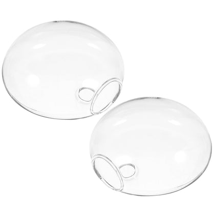 Hemobllo 2pcs Wall Mounted Hydroponic Glass Vases Glass Planter Holders for Indoor Plant Terrariums Home Decor