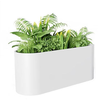 Sions Freestanding Planter Garden Beds, Outdoor Galvanized Planter Raised Garden Boxes, Raised Vegetable Gardens and Balcony Plant Tray Planting Beds,White 50cm*30cm*50cm