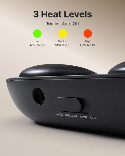 Eleeels Electric Hot Stones Massage Set, 4Pcs Basalt Hot Stones Portable Warmer Kit with 3 Adjustable Temperatures for Back Neck Shoulder Pain Relief, Sore Muscle & Fatigue, Home Spa