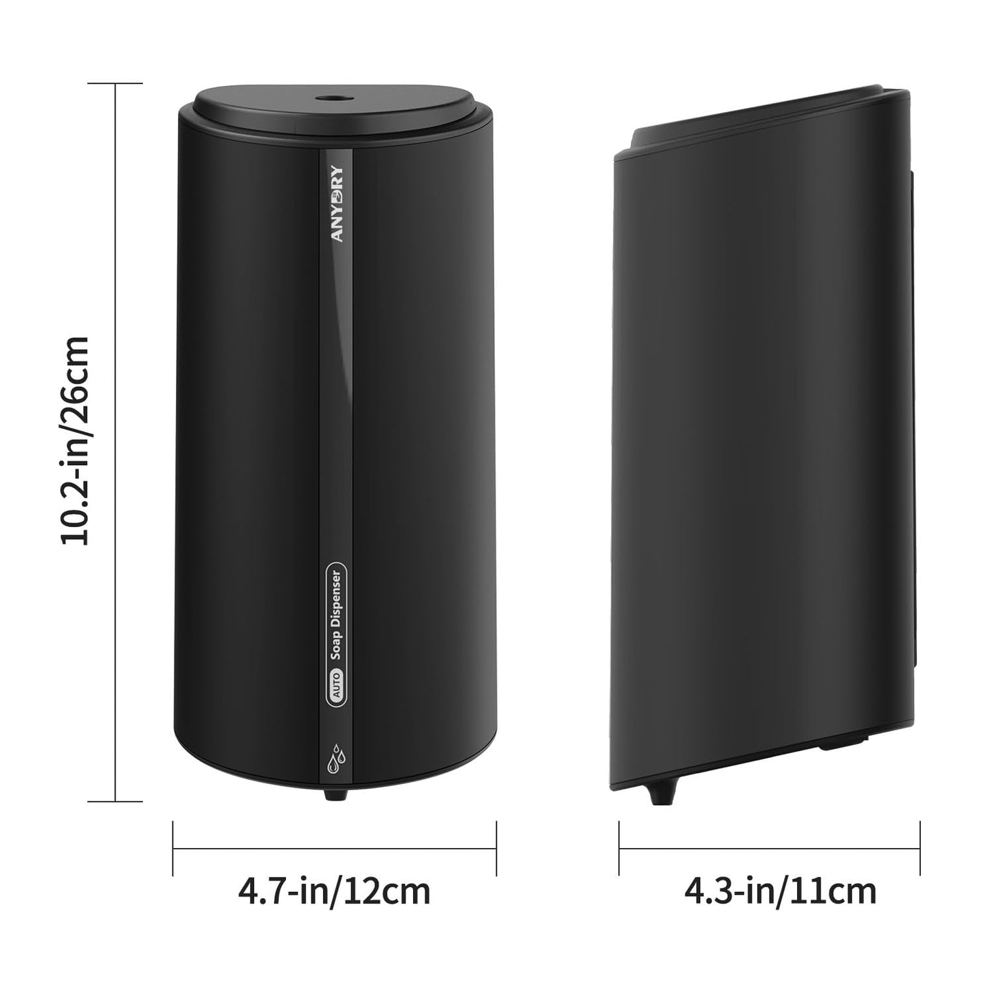 anydry 29fl.oz/850ml Commercial Automatic Liquid Soap Dispenser Wall-Mounted Large Capacity Model AD1209 Black