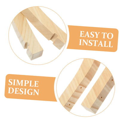 Abaodam 2pcs Indoor Outdoor Plant Hangers Wall Hooks Solid Wooden Hooks for Hanging Plants Decorative for Garden Patio