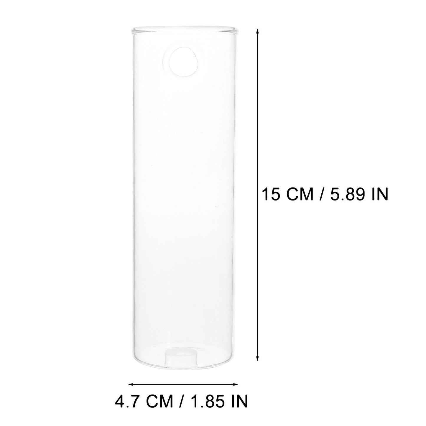 LOEFLIFA Wall Mounted Glass Vase Set for Hydroponics, Cylindrical Glass Planter Terrarium Tube, Indoor Balcony Decor for Plants and Flowers