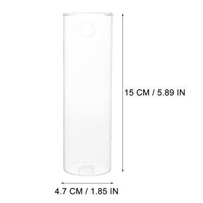 Amosfun Glass Hanging Planter Wall Vase Set, Large Cylindrical Hydroponic Glass Flower Vases with Crystal Mud and No-Trace Nails, Wall-Mount Terrarium for Indoor and Outdoor Plant Decor