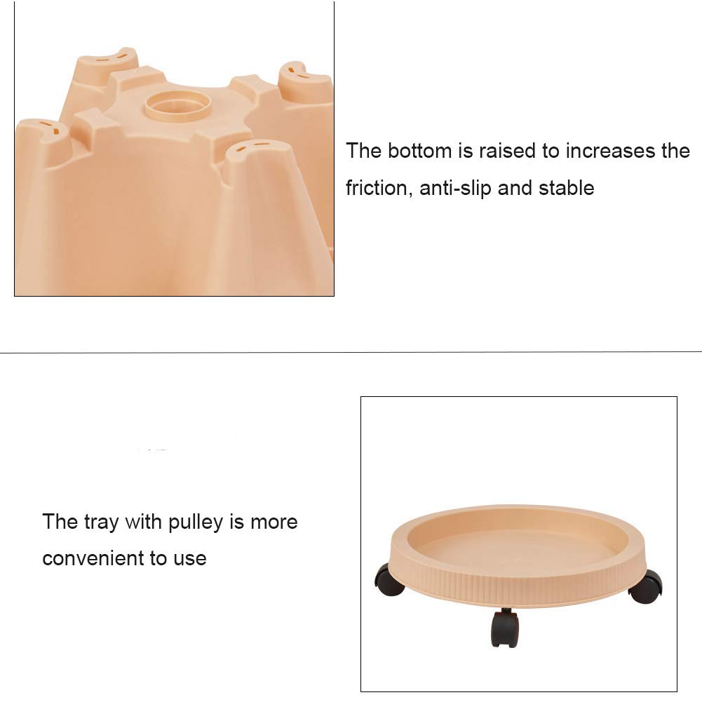 MTICYL Vertical Planter 5 Tiered,Stackable Planters for Strawberry Herb Flower and Vegetable Stacking Garden Tower Gardening Pots with Removable Wheels and Bottom Indoor Outdoor