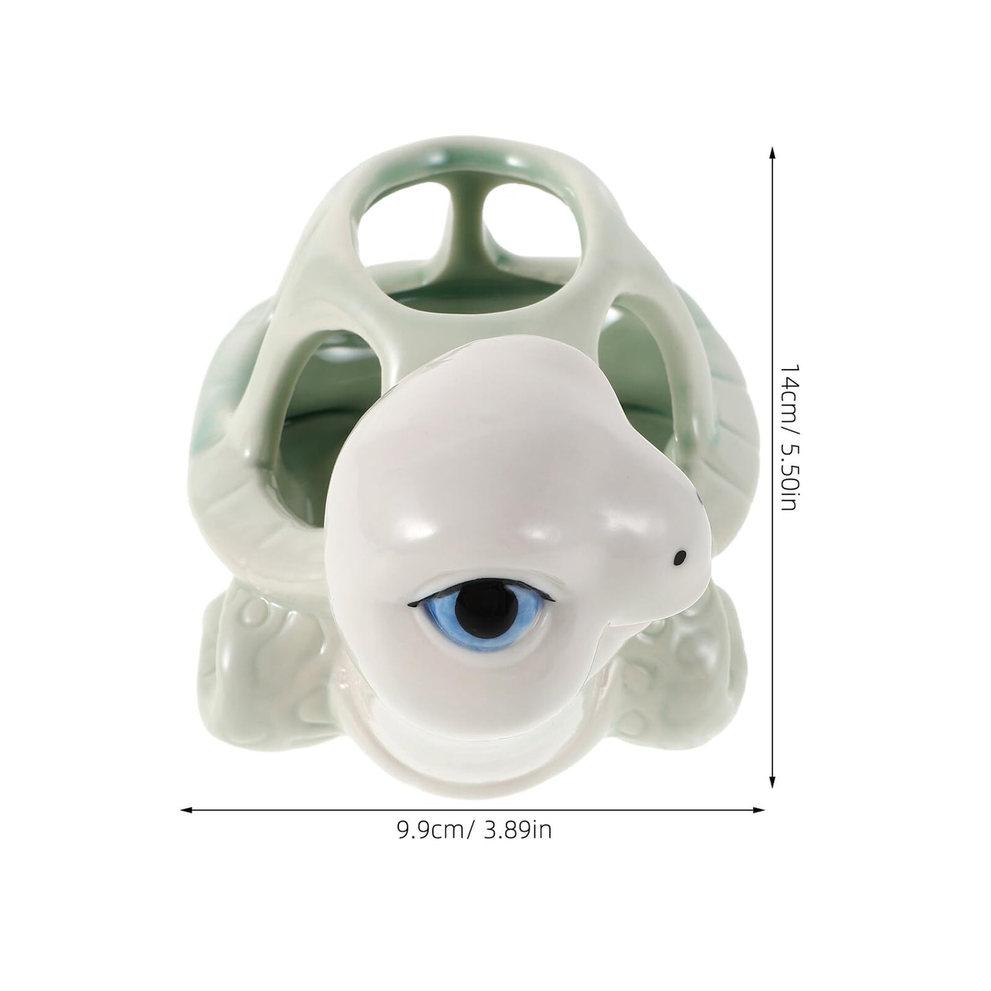 Luxshiny Ceramic Animal Succulent Planter Tiny Tortoise Flower Pot for Tabletop Decor Small Creative Hand-Painted Office Indoor Gardening
