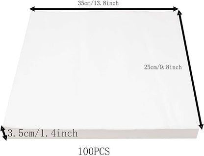 100 Sheets Bird Cage Liner Papers, Disposable Bird Cage Paper Liners, Cuttable Pet Animal Cages Cushion, Precut Absorbent Bird Paper for Bird Parrot Small Animal, 9.8'' X 13.8''