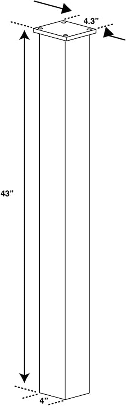 Mail Boss 7125 In-Ground Mounting Post, Alpine White Mailbox