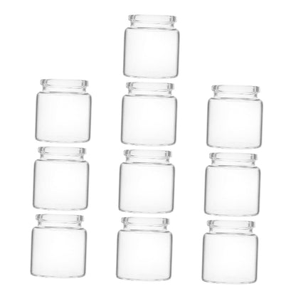 Toyvian 10pcs Mini Glass Bottles for Succulent Plants Micro Landscape Terrarium Vases for Propagation and Greenery Decoration Diameter Height for Succulents and Low Maintenance Displays