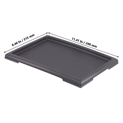 MUKLEI 8 Pack Plastic Bonsai Humidity Drip Trays, Rectangular Plant Water Catcher Tray, Humidity Tray for Indoor Plants, Bonsai Tree, Succulents, Cactus, Black(11.4 x 8.5 Inch)