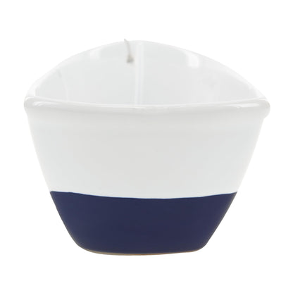 Pavilion Gift Company - Home - 12 oz Serving Bowl Dipping Dip Salsa Appetizer Dessert Snack Sauce Entertaining Dish With Oar Spoon Anchor Keychain Ocean Seaside Coastal Beach Lake Boating Boater Gift