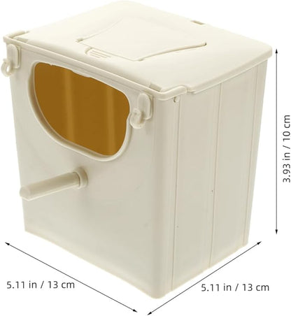 2 Pcs Bird Breeding Box Hanging Nesting Box for Small Birds Finch and Parakeets Pet Cage Incubation Durable Weather-Resistant Indoor Outdoor 5.11X5.11X3.93In