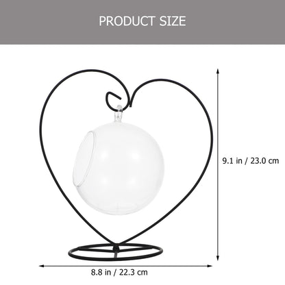 balacoo 1Set Hanging Plant Bracket Sturdy Iron Display Stand with Balls for Micro Landscape Decoration Elegant and Stable Plant Hanger for Home and Office Decor