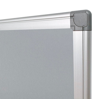 BEST BOARD Gray Felt Bulletin Board 36" × 24", Silver Aluminum Frame, Memo & Message Board, Notes Manager for Home School Office