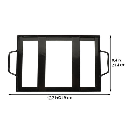 YARNOW Himalayan Salt Cooking Block Tray Holder Metal Steel Himalayan Rock Salt Block Cooking Plate Tray for Cooking Grilling Cutting Serving 8"x12" Grilling Tool Essential