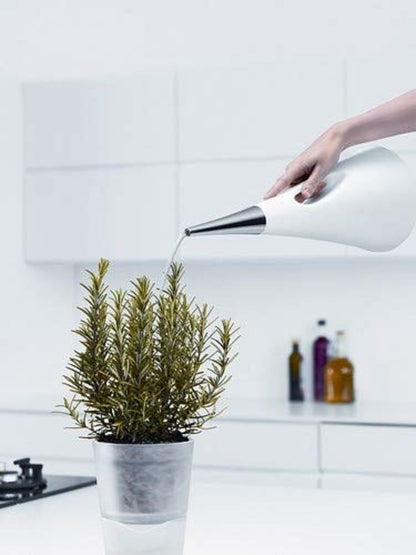 EVA SOLO | AquaStar Watering Can 0.53 Gallon / 67.6 Fluid Ounce | Pointed spout Produces an Even Flow of Water | Danish Design, Functionality & Quality | White