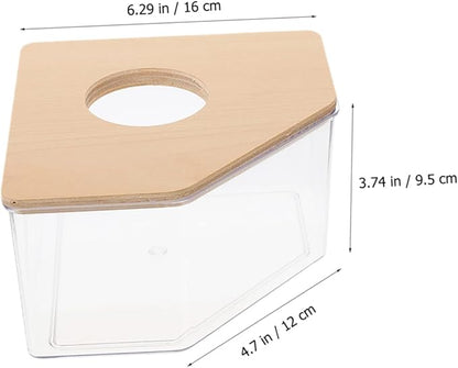 Happyyami Hamster Bath Box for Chinchilla Dust Bath Guinea Pig Accessories Large Small Pet Supplies