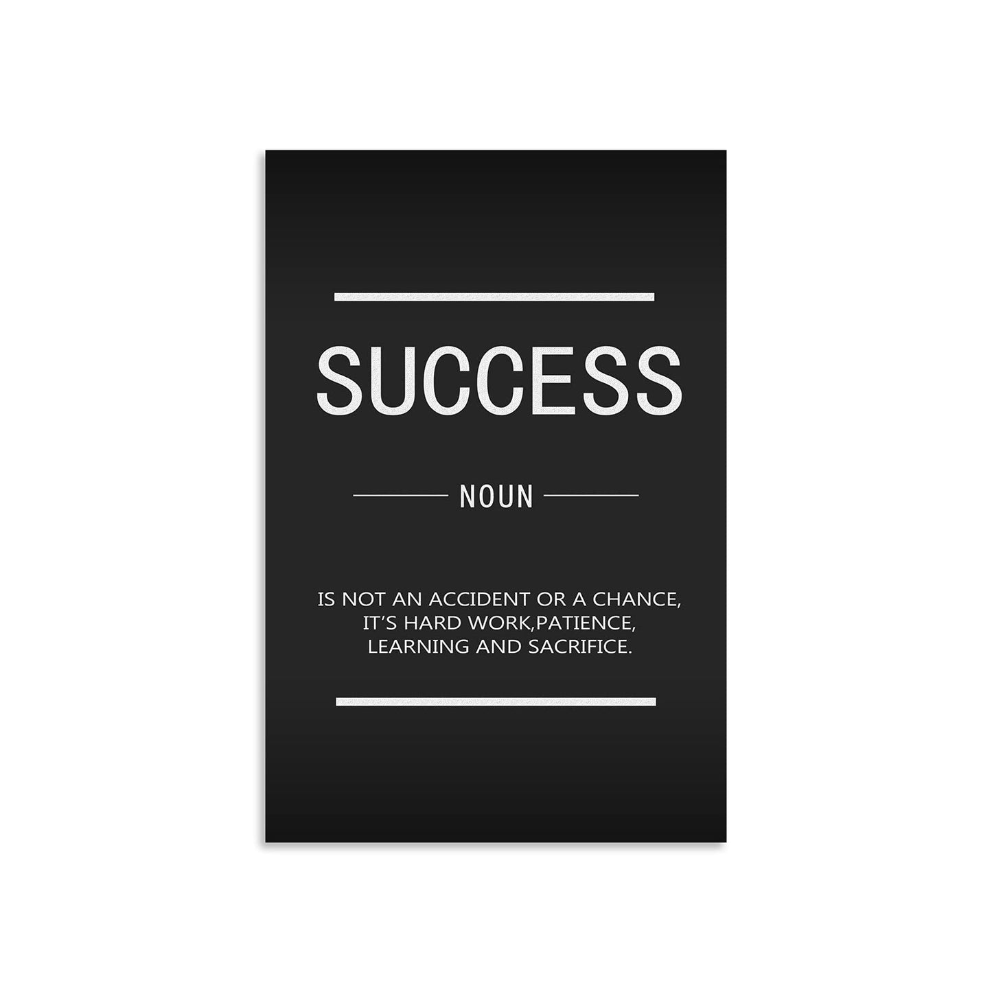 Inspirational Success Wall Art Motivational Entrepreneur Quotes Canvas Print Poster Framed Wooden Artwork Home Office Decoration[12''W X 18''H]