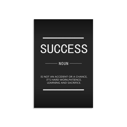 Inspirational Success Wall Art Motivational Entrepreneur Quotes Canvas Print Poster Framed Wooden Artwork Home Office Decoration[12''W X 18''H]
