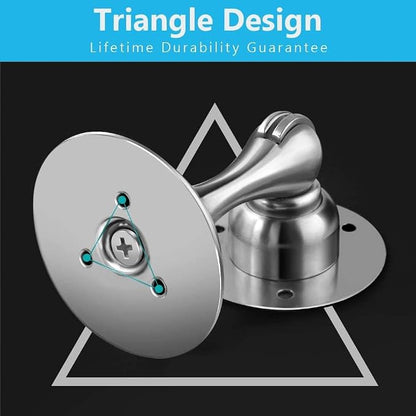 WINONLY Door Stopper, Magnetic Door Stop, Stainless Steel, Magnetic Door Catch, 3M Double-Sided Adhesive Tape, No Drilling, Screws for Stronger Mount, Hold Your Door Open, 1 Pack to Have a Try