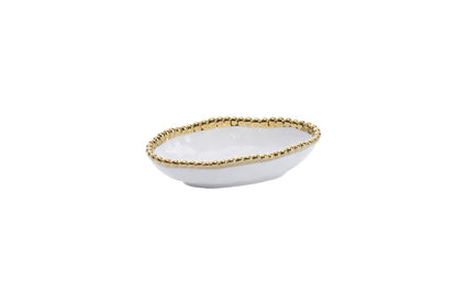 Pampa Bay Golden Salerno Long Condiment Bowl