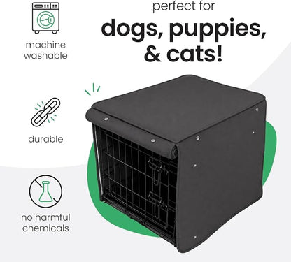 Molly Mutt I'm a Realist Dog Crate Cover, 100% Cotton Canvas Cover with 2 Roll-Up Panels, Ideal for Dog or Cat Crate, Durable, Washable, and Free of Harmful Chemicals, 36" x 24" x 27"