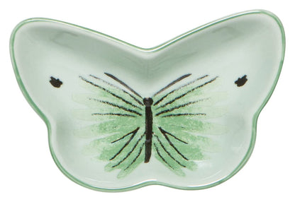 Now Designs Meadow Butterfly Shaped Ceramic Pinch Bowl Set, Soy Sauce Dish, Set of 6