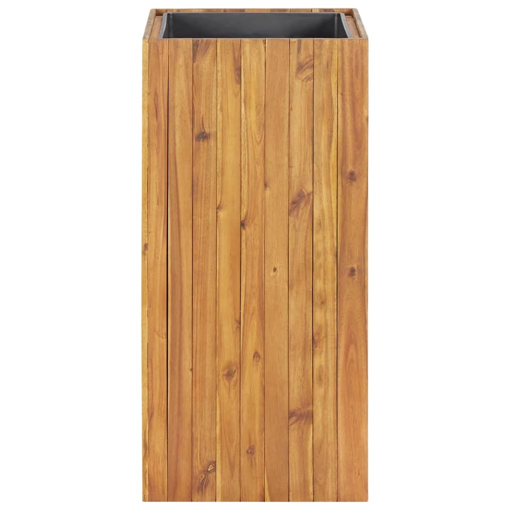 YuuSsea Brown Raised Garden Planter Box: Large, Sturdy Acacia Wood Outdoor Flower and Herb Planters for Balcony - Square