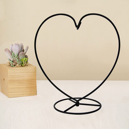 WOCTDTHW Ornament Display Stand Holder Iron Hanger for Chrismas Hanging Glass Globes (Love Shape Large 1 Pcs)