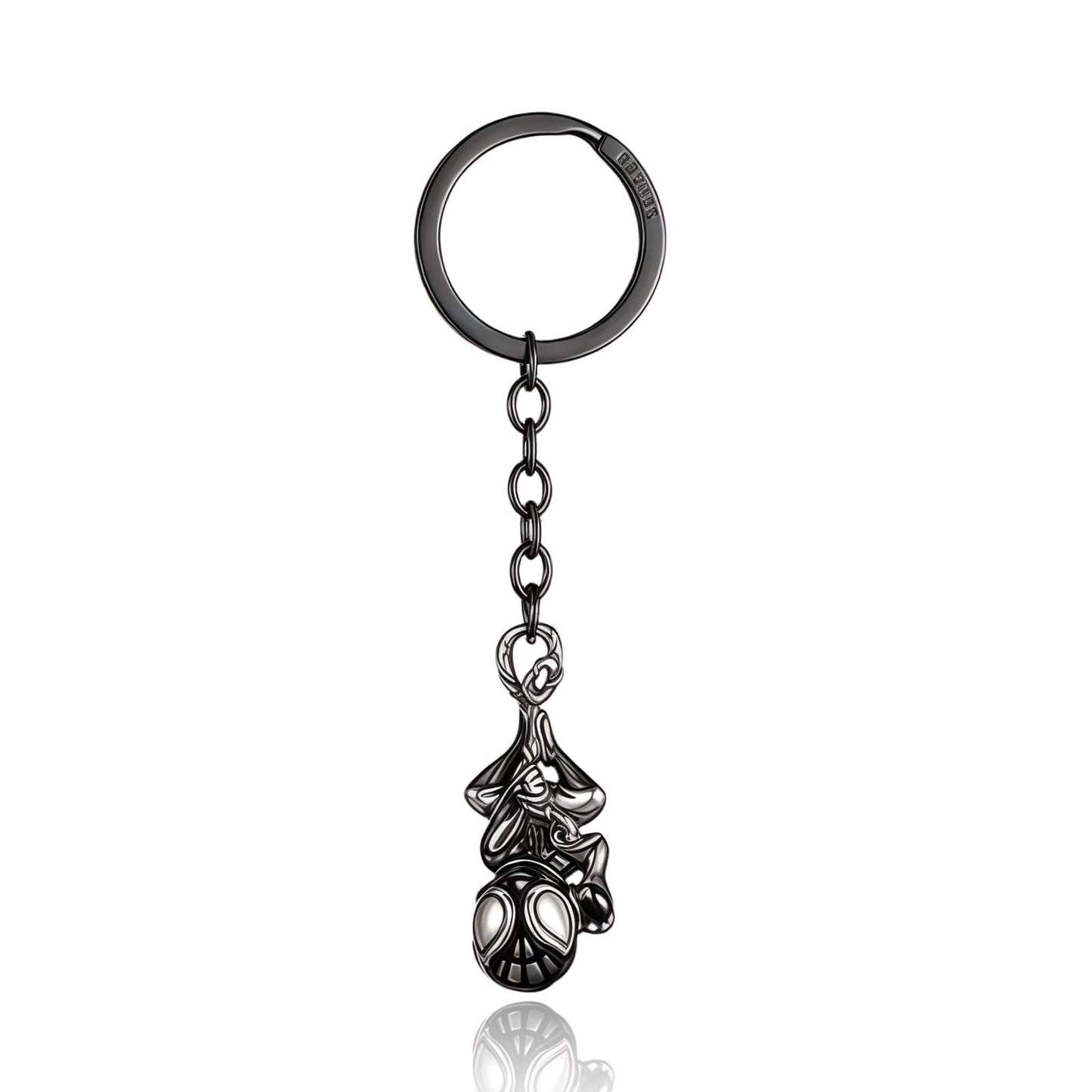 RZCXBS Spider Keychain for Backpack,Superhero Keychain with Gift Box,Brass and S927 Silver,Ideal for Holiday Gifts,Halloween,Christmas(Black-Upright)