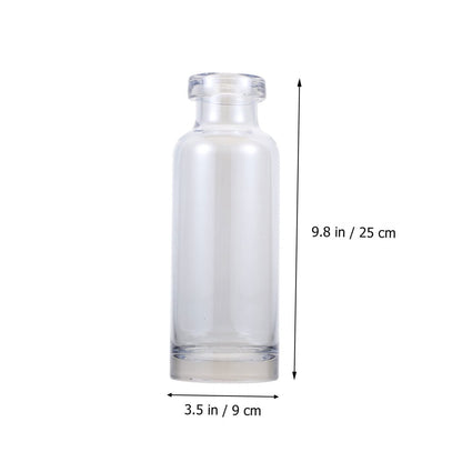 Healifty Glass Hydroponics Vase for Desktop Planter Simple Transparent Terrarium for Home Decoration Small Mouth Glass Vase for Office and Indoor Plants