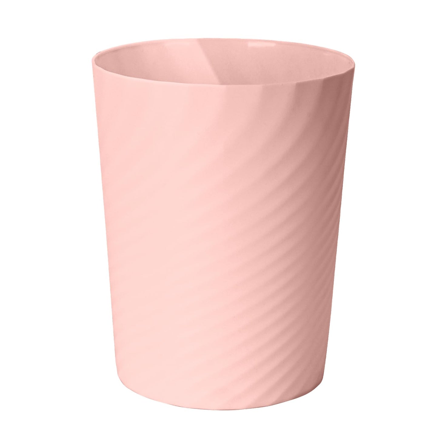 YIDUOZHH Small Trash Can - Plastic Waste basketbin for Office,Home,Bathroom,Kitchen - 1.8 Gallon - Pink