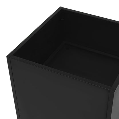 Large Outdoor Planters Metal Planters for Outdoors, Square Metal Planter Box 26"L x 26"W x 26"H, Steel Planter Box with Removable Insert Shelf, for Porch, Garden, Patio (26"L x 26"W x 26"H - Black)