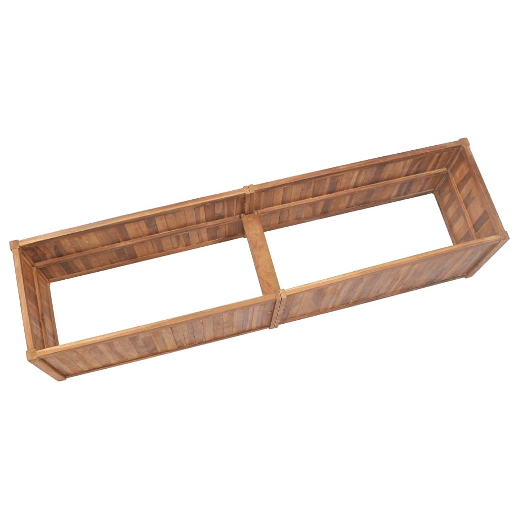 MBDRKVGF Large Solid Teak Wood Raised Garden Bed, Rectangular Outdoor Planter Box for Flowers and Vegetables, 78.7 x 78.7 x 19.7 Inch Weather-Resistant Planting Container