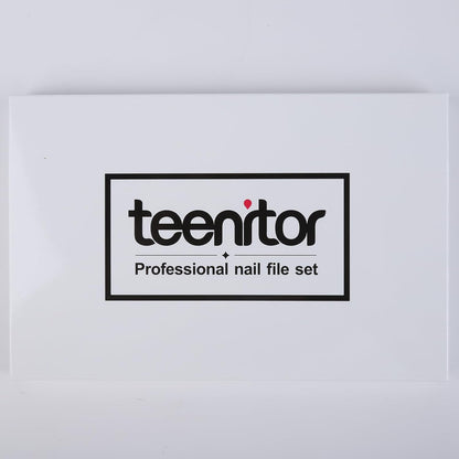 Teenitor Nail File Nail Buffer, 6 pcs Nail Files and Buffers for Natural Nails, Emery Boards for Nails, Nail Buffer and Shine Kit Nail Filer, Nail Buffer Block 100/180 Grit Nail Files Fingernail Files