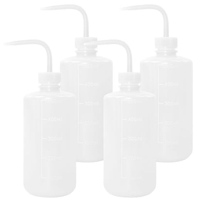 Grosun 4 Packs Tattoo Wash Bottle Water Squirt Squeeze Diffuser Bottles (White, 500ml)