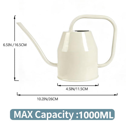 35 oz/1000 ml Metal Indoor Small Watering Can with Long Spout for House Plants Decorative, 12 oz/360 ml Glass Plant Mister Spray Bottle for Bonsai Garden Flowers