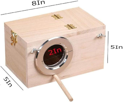 Bird Nest Breeding Box Cage Wood House for Finch Lovebirds Cockatiel Budgie Conure Parrot, 8'' X 5'' X 5''