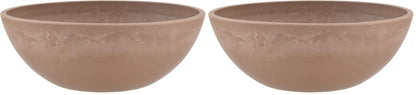 PSW M20TP Garden Bowl, Planter Bowl, Centerpiece Bowl, Fairy Garden Planter 8 Inch (Pack of 2), Taupe