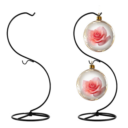 YY YEARCHY Ornament Display Stand Iron Pothook Stand for Hanging Globe Air Plant Terrarium, Witch Ball, Christmas Ornament and Home Wedding Decoration(13.4*4.9", 2PCS)