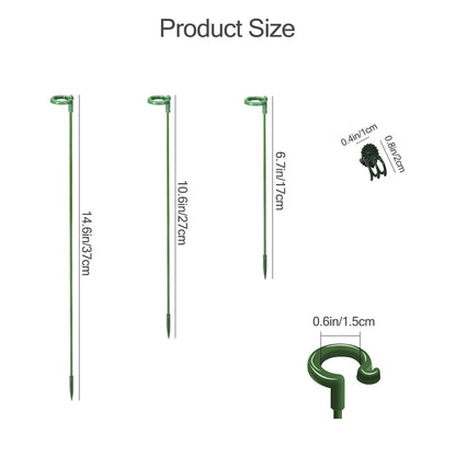 LUCKJUJU 30 Pcs Plant Support Stakes with 30 Pcs Plant Clips Garden Floral Flower Support Single Stem Support Stake for Phalaenopsis Orchid Flower Roses Amaryllis