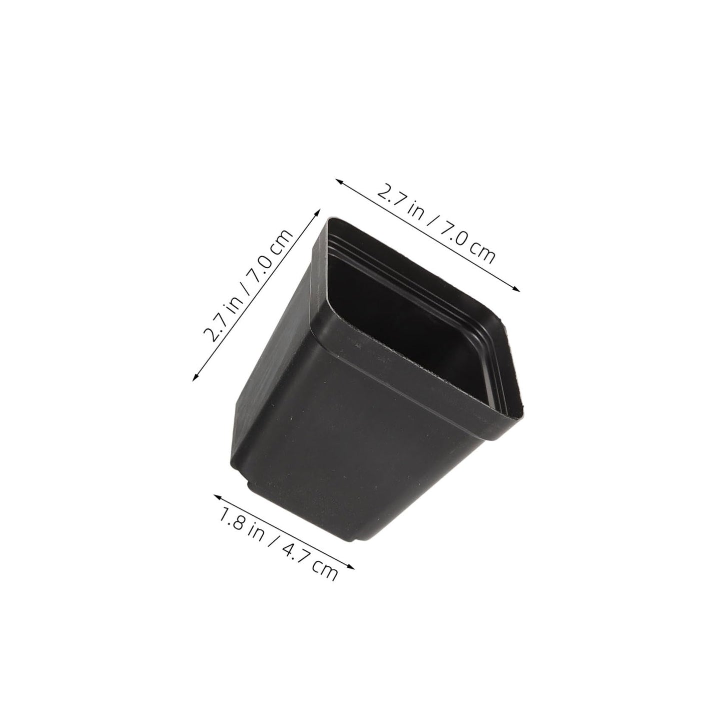 FOMIYES Nursery Pots and Independent Growth Chambers 100pcs Plastic Square Black with Drainage Holes for Vegetables and Flowers, for Balcony Gardens and Garden Planting