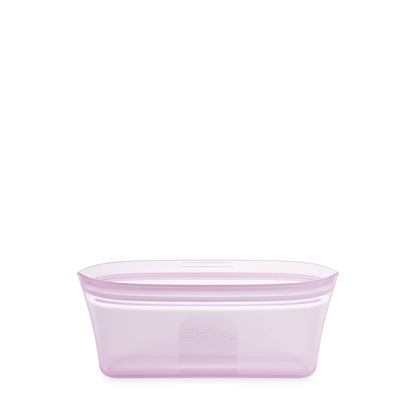 Zip Top Reusable Food Storage Bags | Medium Dish [Frost] | Silicone Meal Prep Container | Microwave, Dishwasher and Freezer Safe | Made in the USA