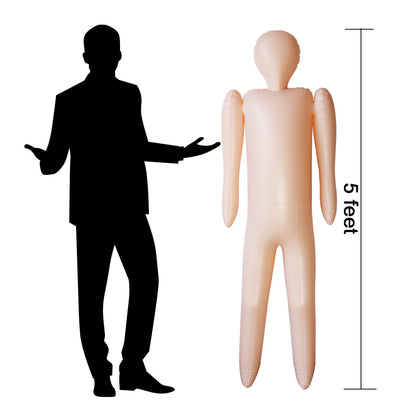 MAYAPHILOS 60 Inch Life Size Inflatable Body Mannequin for DIY Cosplay Halloween Decorations Props, Blow Up Dummy Doll for Yard Patio House Decor