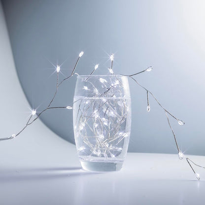 PCORES Fairy Lights, 1000 LED Cool White Copper Wire, 100FT, Waterproof with Remote for Bedroom, Wedding, Christmas Tree Decoration