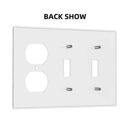 Gothic Skull Mysterious Skeleton 3 Gang Combination 2 Toggle 1 Duplex Receptacle Outlet Covers Light Switch Cover Combo Wallplate Decorative Faceplate