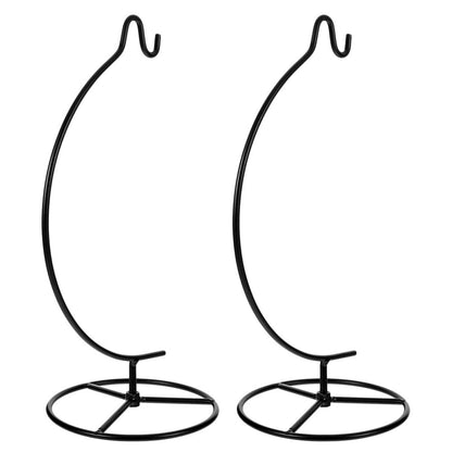 UKCOCO 2pcs Moon-shaped Iron Hanging Stand Small Plant Holder Ornament Display Rack for Air Plants and Glass Terrariums Indoor Home Décor
